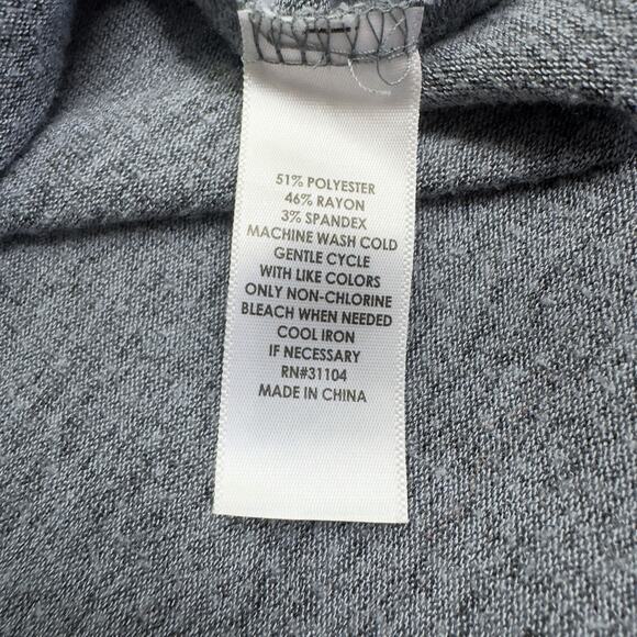 New Directions Curvy Sweater Size 2X Round Neck Long Sleeve Gray Heather - Picture 5 of 6